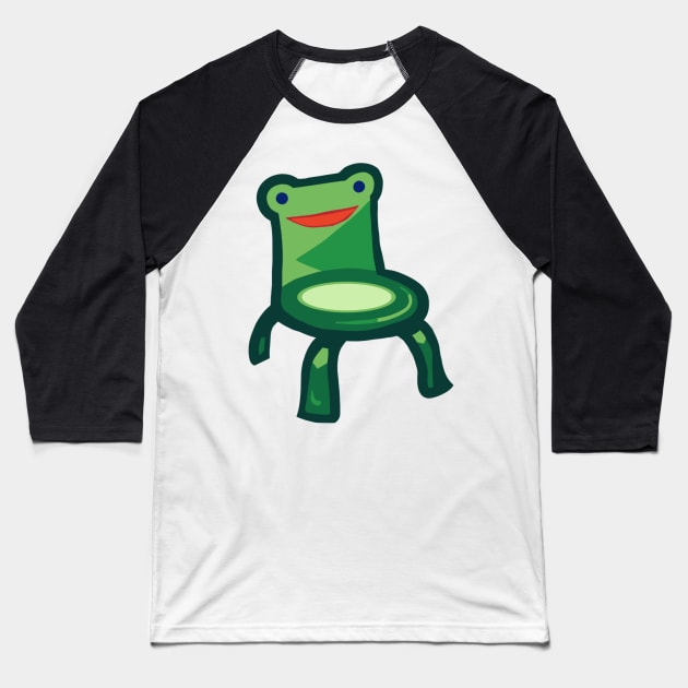 Froggy Chair Baseball T-Shirt by RileySessions